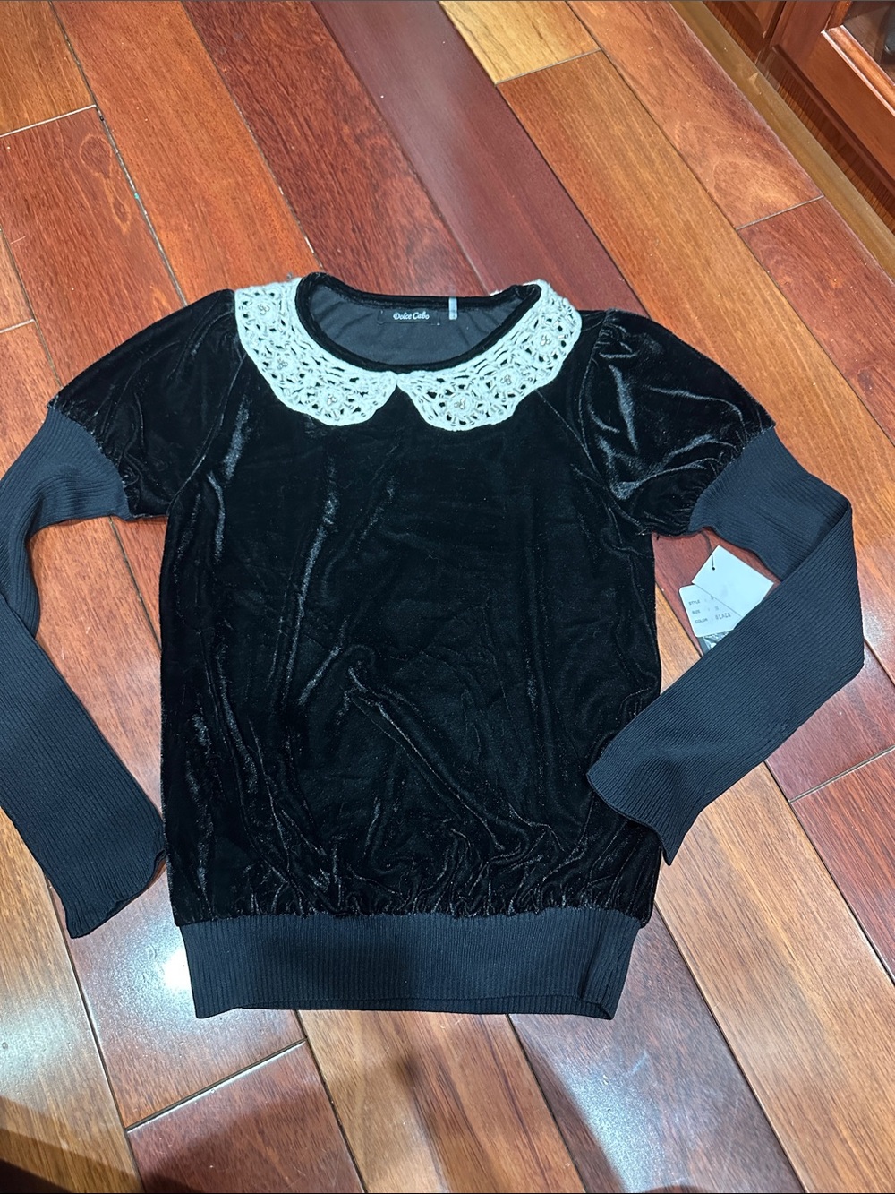 Velvet knit top